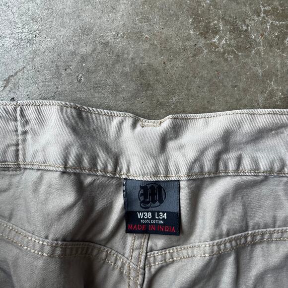 Vintage Makaveli Pants Mens 38x34 Khaki Cargo Workwear Hip Hop USA Y2K 00s Skate - Picture 3 of 8